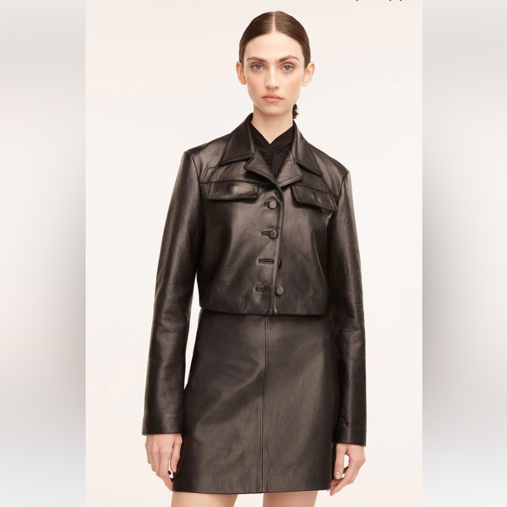 Rebecca Taylor 100% Lambskin Cropped Leather Jacket (NWOT)